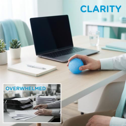 2 Pcs Crunchy Soft Stress Ball Set, Blue and Green Textured Fidget Sensory Toys with Maltose Filling, Malt-Like Squeeze Toy for Restlessness and Focus, for Adults and Office Use - Image 4