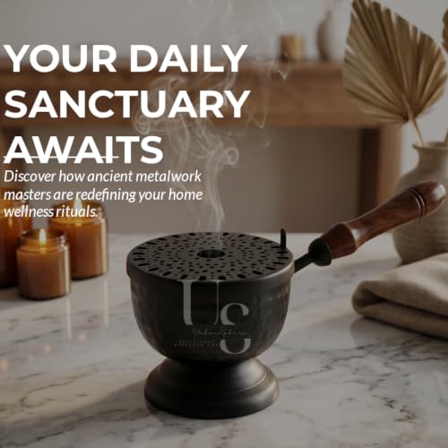 Image of Urbansphere Dhoop Holder Incense Burner Loban Dani Dhoop Dani Aarti Metal Loban Dhoop Dani /Dhoop Dani Stand Burner for Home Office Temple Puja.