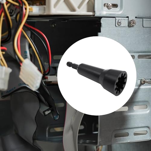Ieron Elektrisches Drahtverdrehwerkzeug für Bohrmaschine, schnelles Drahtverdrehwerkzeug, ideales Drahtmuttern-Verdrehwerkzeug, Steckertreiber mit 1/4-Zoll-Bohrfutter (schwarz)