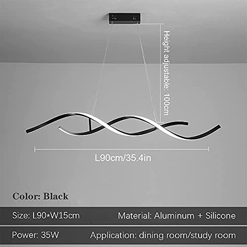 Suspension LED réglable par télécommande pour l'éclairage de la table à manger et cuisine - 5