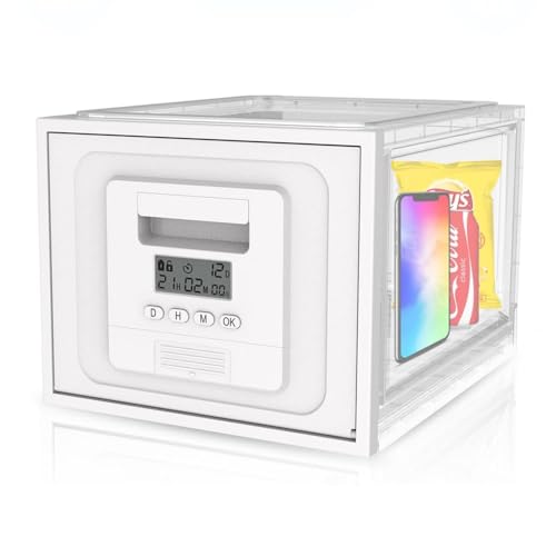 Preisvergleich Produktbild Fleau Telefonsafe mit Zeitschloss XXL Focus Box Telefonsafe Selbstdisziplin / Sucht Telefonsafe Rauchen aufgeben Weiß