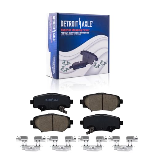 Image of Detroit Axle - Brake Kit for 2014-16 Mazda 3 Sport, Disc Rotors Ceramic Brakes Pads Replacement : 11.02 inch Front and 10.43 inch Rear Rotor