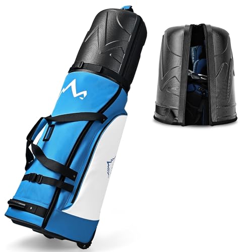 PC Hard Top Golf Travel Bag Wheels,1680D Oxford Travel Case for Golf Clubs