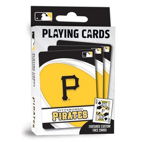 MasterPieces Officially Licensed MLB Pittsburgh Pirates Playing Cards - 54 Card Deck for Adults