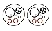 2 Pack Carburetor Gasket Set Fits Honda 16010-ZE1-812 GX110 GX120 GX160 GX200