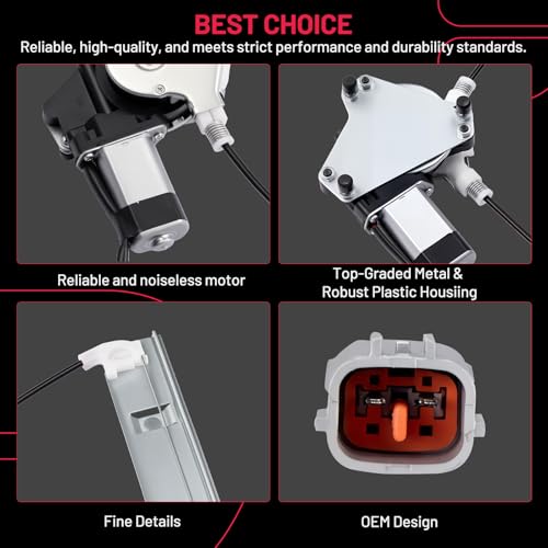 Image of BDFHYK 751-296 Power Window Regulator with Motor Front Left, Compatible with 2008-2012 Ford Escape, Compatible with 2008-2011 Mazda Tribute, Compatible with 2008-2011 Mercury Mariner