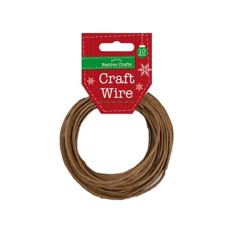 Craft Wire Flexible Bendable Crafting Wire Roll For Gardening Jewellery Florist Modelling Sculpture DIY Festive Crafts Floral Basket Wreath Making Decorations Supplies 10 Meter Cover