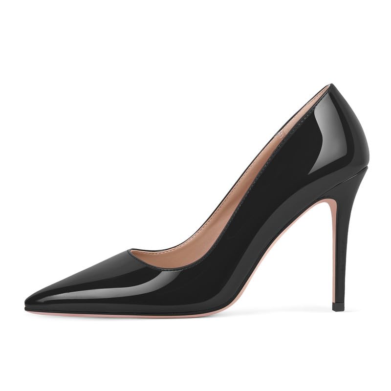 Image of Women's Stiletto High Heels Pumps for Women-4IN Pointed Toe Classic Pumps for Dress Party Wedding Evening Date Night Sexy Slip-On Shoes