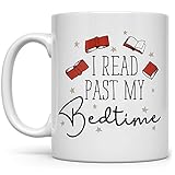 Book Lover Coffee Tea Mug, Funny Bibliophile Bookish Gifts, Librarian Bookworm Cup, I Read Past My...