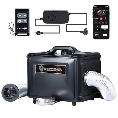 ICECOSMOS 17050BTU Diesel Heater Complete Kit, 12V to 24V...