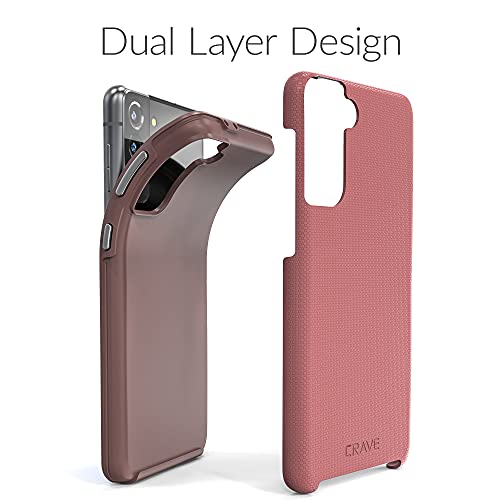 Image of Crave for Galaxy S21 Plus Case, Shockproof Protection Dual Layer Case for Samsung Galaxy S21 Plus, S21+ 5G (6.7 inch) - Berry