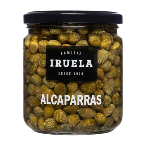 Iruela – Spanische große Kapern – eingelegt – 365 g | Abtropfgewicht 200 g | Handverlesen & in Essiglake | Tapas-Delikatesse aus Spanien | Perfekt für Antipasti, Fischgerichte & mediterrane Küche