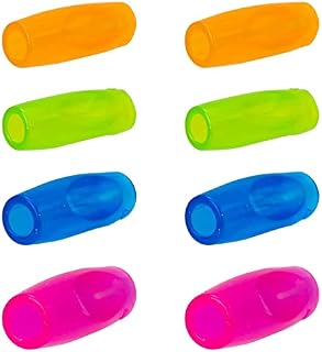 Besmrpg Pencil Grips, 8 Pcs Colorful Soft Silicone Pencil Grips, Pencil Grip Grip Pen Corrector Writing Tool Ergonomic Writing Aid for Children Kids Adults