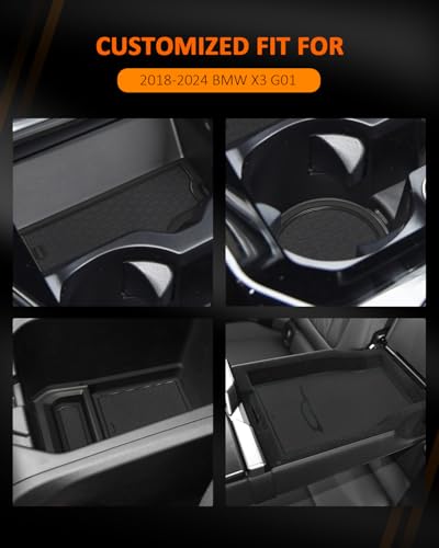 Forro Antipolvo Consola para BMW X3 G01 2018-2025 Negro miniatura 2