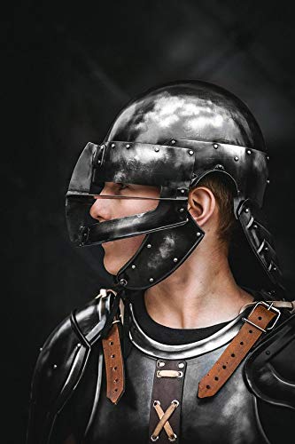 cool half motorcycle helmets 1Storm Novelty Motorcycle Helmet Half Face German Style DOT Approved: HKY602 Glossy Black / M (57-58 cm 22.4/22.8 Inch )