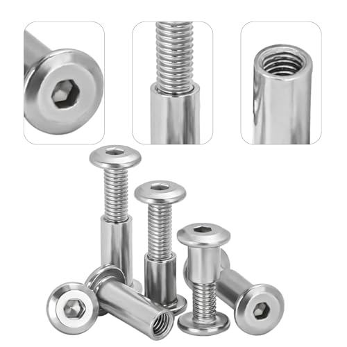 56 Set M4 Cupboard Joining Bolts Screws, Furniture Connecting Screws, Furniture Post Screw - Image 3