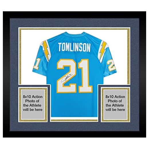 Framed LaDainian Tomlinson San Diego Chargers Autographed Mitchell & Ness Powder Blue Authentic Jersey - Autographed NFL Jerseys