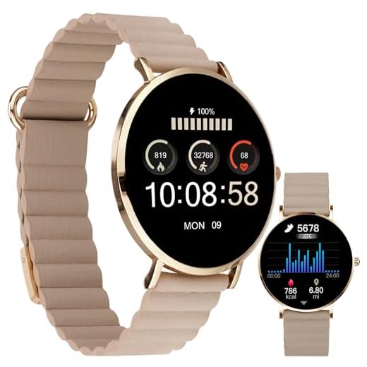 X-WATCH 54010 SIONA XW FIT Damen Smartwatch, Activity Tracker für Android und Apple iOS Light Rose Gold
