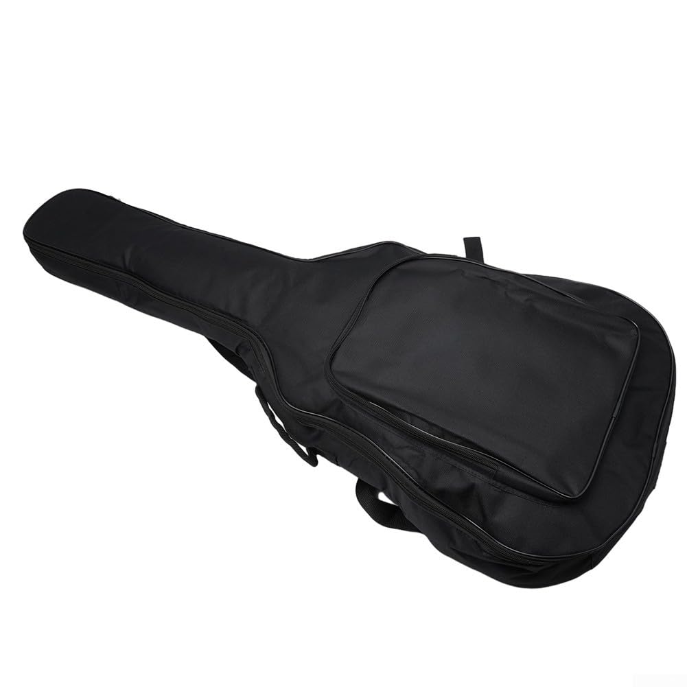 Housse de transport rembourrée imperméable pour guitare acoustique standard, Noir