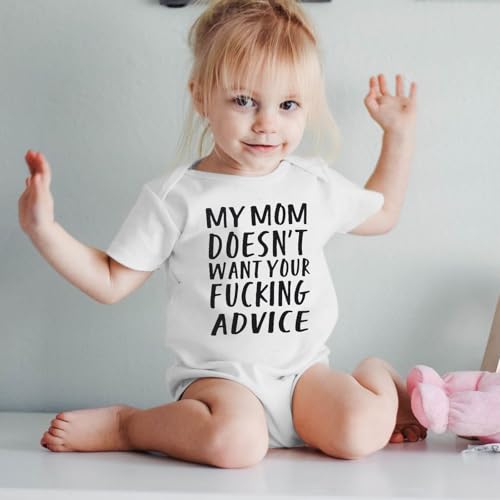 Newborn Baby Boy Girl Romper Funny Letter Printed Bodysuit Infant Short Sleeve Cotton Jumpsuit Clothes 0-18 Months2