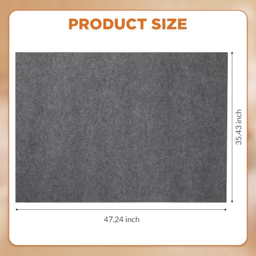 Hahafelt 1 Pcs Sauna Mat Heat Insulation Floor Mat Natural Felt,47'', Grey - Image 2