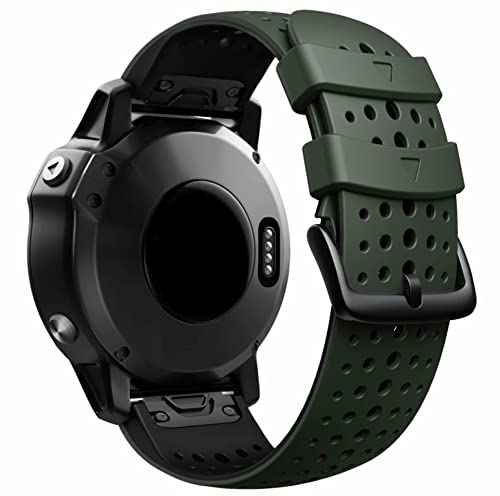 Dado Silicone breathable hole design strap 26 mm width for Garmin Fenix 5X/ Fenix 5X Plus/Fenix 6X/Fenix 6X Pro/Fenix 3/Fenix 3 HR/Descent MK1/D2 Delta PX hh