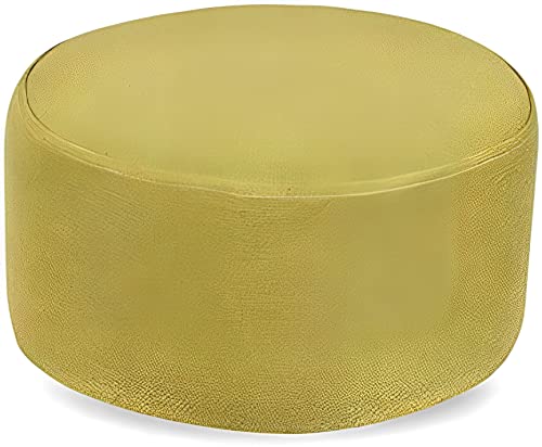 RYAKOIM スツール 椅子 オットマン 踏み台 足置き台 脚置き 腰かけ ?子 脚立 座面クッション 円型 果物柄 座椅子 木製 高反発 可愛い プチスツール 玄関チェア フットスツール カバー洗える リビング 玄関 カラフル 子供用 おしゃれ (グリ