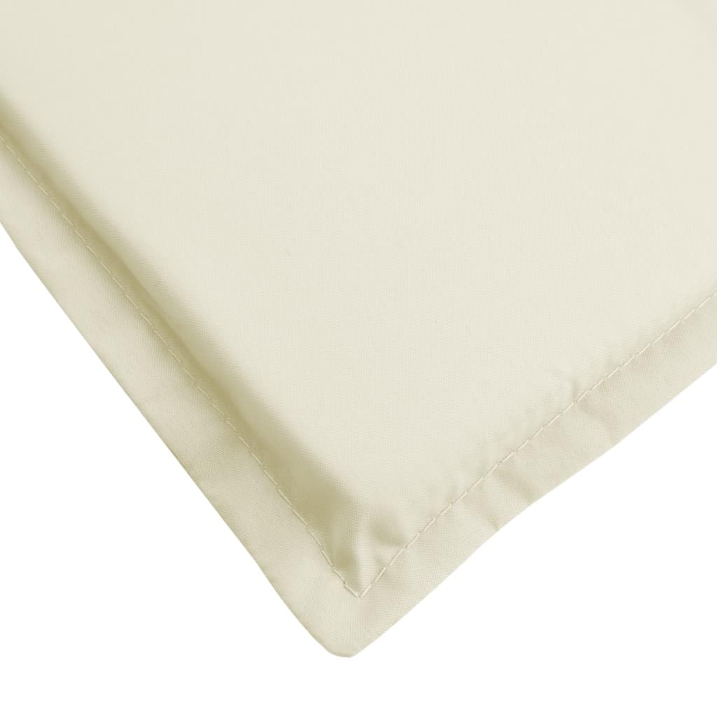 vidaXL - Sonnenliegen-Auflage Creme 200x50x3 cm Stoff