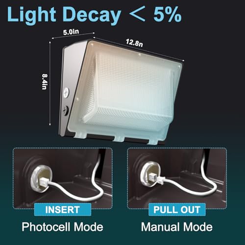 Image of Lightdot 3CCT Wall Pack LED Exterior Light, 3 CCT Adjustable 4 Pack 200W
