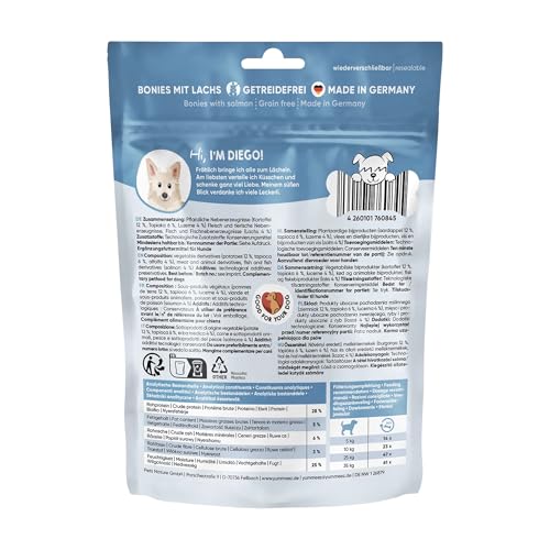 Yummeez Getreidefreier Hundeleckerli wie Kleine Knochen mit Hohem Fleischgehalt für Training oder Belohnungen, 175 g (1er Pack)