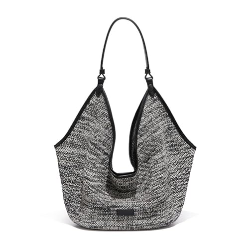 Women Straw Woven Tote Bag, Raffia Straw Woven Shoulder Bag with Drawstring bag, Summer Beach Vacation Travel Bag