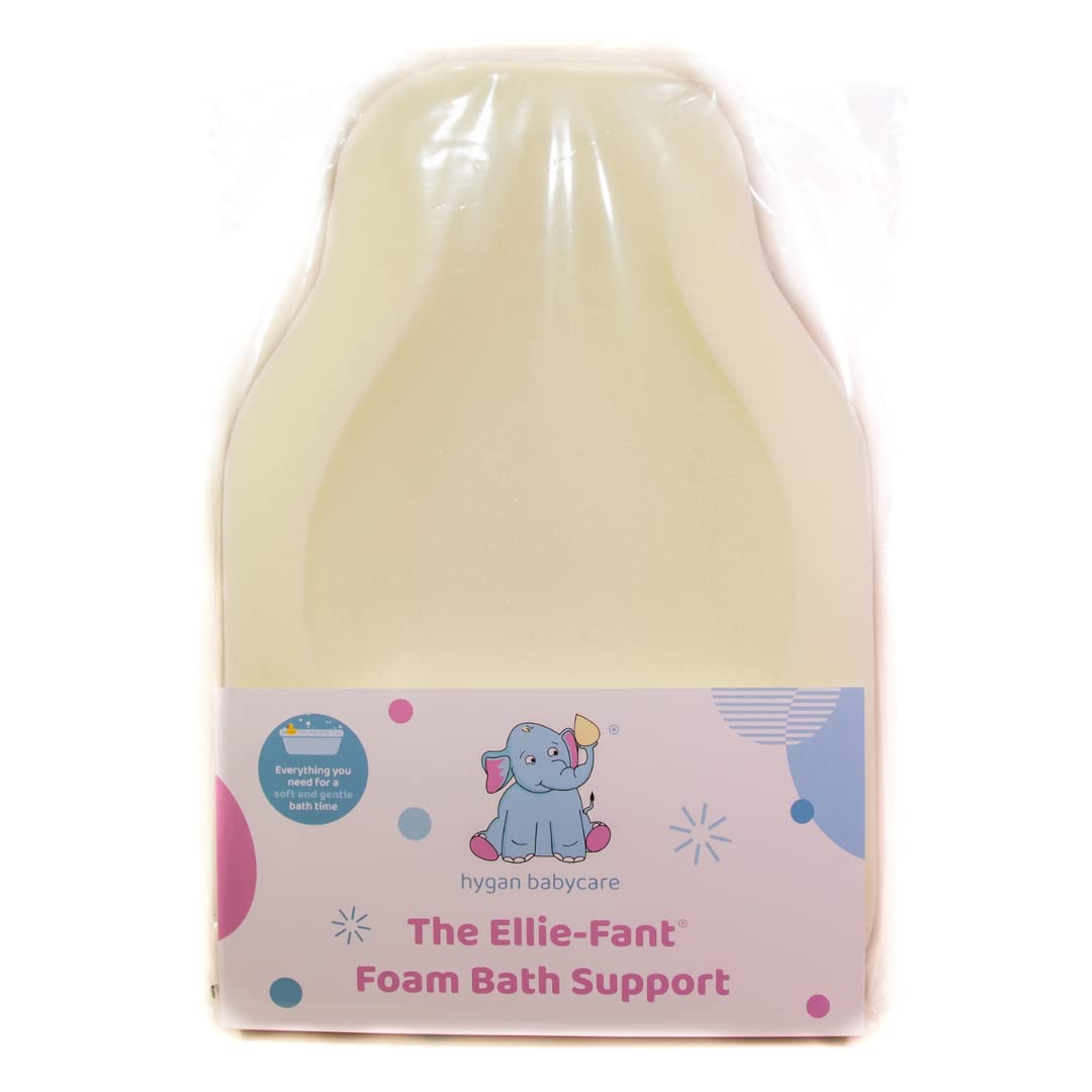 Baby Bath Foam Support Mat – Skid Proof & Antibacterial Sponge Cushion Seat Aid to Support Newborn Infant’s Head, Shoulders and Back During Bathing White