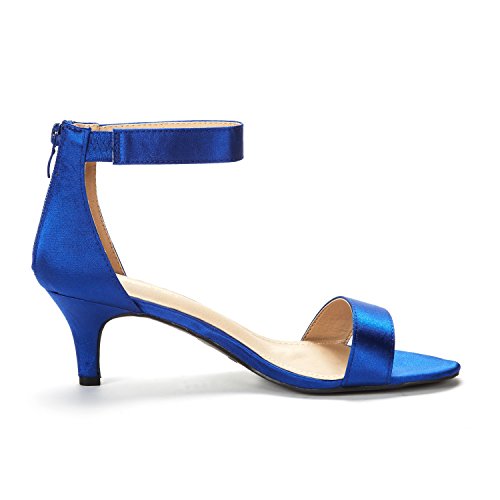 DREAM PAIRS Women's Fiona Royal Blue Fashion Stilettos Open Toe Pump Heeled Sandals Size 5 B(M) US