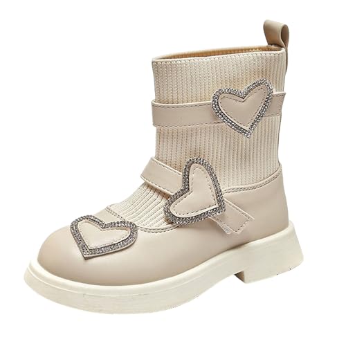 IWIHMIV Girls Ankle Booties Girls' Boots Girls Fall Boots Girls Ankle Boots Girls Socks Boots Short Boots Knitted Bootie Shoes