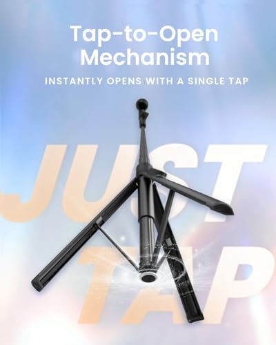 KraftGeek 66" JustTap Phone Tripod for iPhone, Automatic Selfie Stick for Cell Phone, Tripod Stand with Remote for Video Recording, Black - Image 3