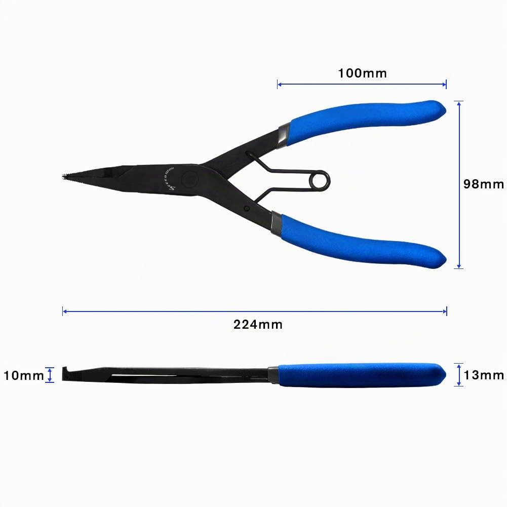 SPEEDWOX Pince à bec coudé - Pince à circlips de 22,9 cm pour enlever et installer les circuits, les boîtes de vitesses automobiles et les arbres d'embrayage