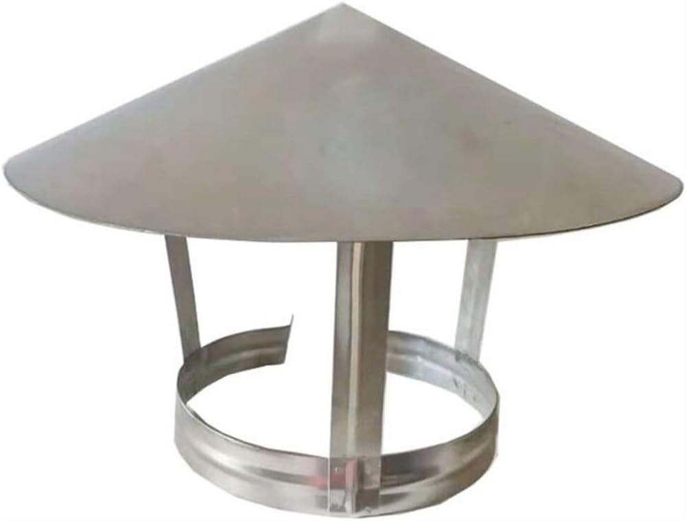 inless - Cappa per camino in acciaio con protezione dagli uccelli, copertura per canna fumaria, universale, design a vita alta, adatta a 80 mm di diametro, struttura resistente alle intemperie