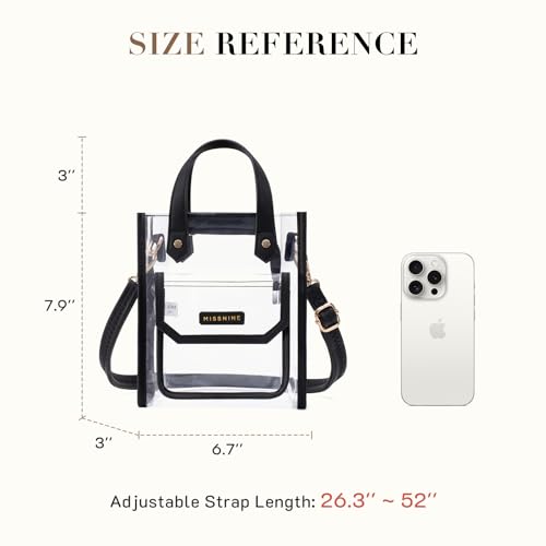 Missnine Small Clear Bag For Stadium Event Approved Clear Purse Women Pvc Crossbody Bag Concert Shoulder Handbag thumb #1