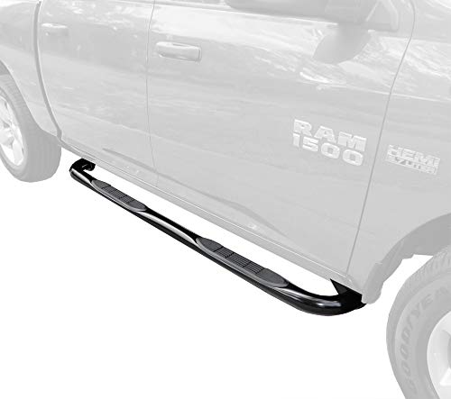 Maxmate Compatible With 2009-2018 Dodge Ram 1500 Crew Cab; 2019-2020 1500 Classic; 2010-2020 Ram 2500/3500 Crew Cab Black 3" Side Step Rails Nerf Bars Running Boards 2Pc | Wbd39108 #TOP29