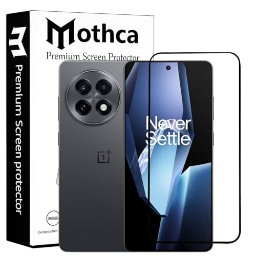 Image of Mothca Military-Grade Tempered Glass Screen Protector Compatible for OnePlus 13R with Edge to Edge Coverage - Case Friendly, Anti-Scratch & Bubble-Free Installation Kit