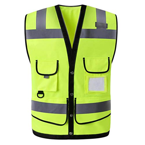 Preisvergleich Produktbild Shiwaki Outdoor Sicherheitweste Warnweste Reflektorweste Laufweste Fahrradweste Sicherheitswarnweste - Gelb, XL