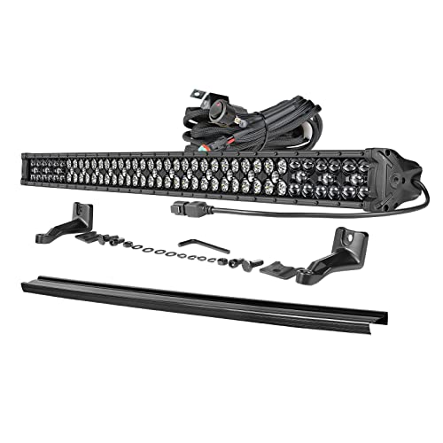 OFFROADTOWN 40 540W LED Light Bar with Wiring Harness and Black Cover Off Road Lights Waterproof Driving Light LED Work Light Roof Light Bar for Truck Pickup UTV SUV Bronco Honda