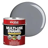 EVOLVE Alkyd Enamel Primer (Gray), 1 Gallon – Interior Exterior Oil-Based Primer for Wood, Metal, Concrete, & Masonry