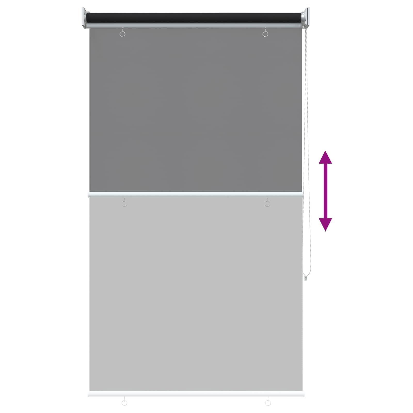 Tenda a Rullo Parasole 85x230 cm da Esterno e Interno Antracite | Tenda a rullo termica per soggiorno o veranda, ideale per regolare la luce solare e proteggere la privacy di casa.