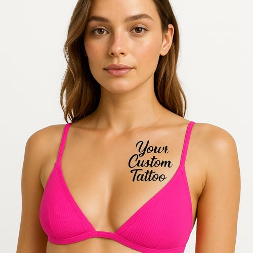 Fake Tattoos with Custom Text – Personalized Tattoos Temporary for