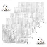 BELIZ - 100% Organic Cotton Cloth Diapers Muslin Baby Burp Cloths 10