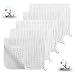 BELIZ - 100% Organic Cotton Cloth Diapers Muslin Baby Burp Cloths 10" to 20" Large 5 in a Pack 9 Layers Extra Absorbent and Soft Unisex Baby Washcloths (White)