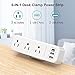 Desk Clamp Power Strip with USB C, 3 Outlets Desktop Mount Power Station with 6.5 ft Plug Extension Cord, White