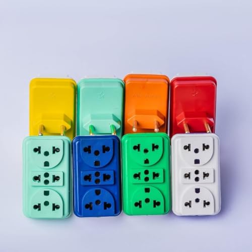 Kit com 03 Adaptadores Tomada Benjamim T Com 3 Entradas Multiplicador de Tomadas 10A 20A Até 250v Bi