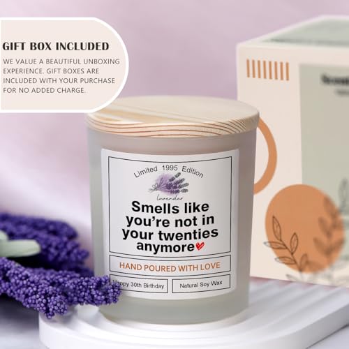 30th Birthday Gifts for Women, Happy 30th Birthday Decorations for Her and Him, Funny Scented Candles Gifts for Sister Husband Wife Best Friends, Unique Gift Ideas for 30 Year Old Woman